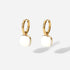 Elegant Hoops Örhängen med Vita pärlor